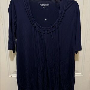 Soft Surroundings Deep Blue Short Sleeve Top